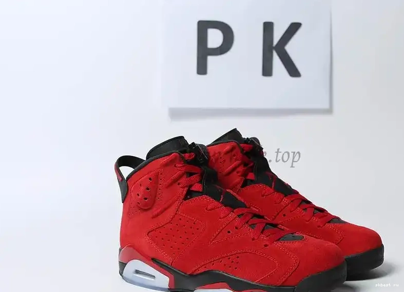 GOD Black READY 6 RETAIL Retro Jordan TO Red MATERIALS PK SHIP 0506